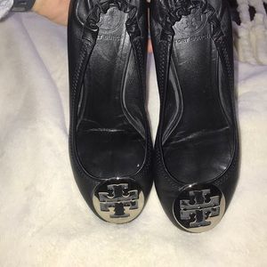 Tory Burch Black Leather Flats